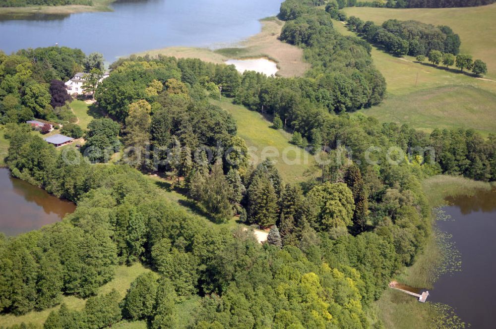 Aerial image Dambeck - Blick auf den AWO SANO Familienferienpark in Dambeck am Müritz-Nationalpark. Anschrift: Dambeck 2 in 17237 Kratzeburg - Dambeck;