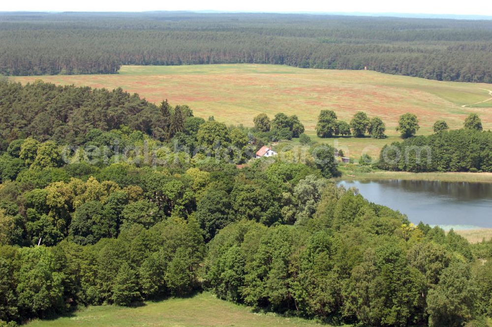 Aerial image Dambeck - Blick auf den AWO SANO Familienferienpark in Dambeck am Müritz-Nationalpark. Anschrift: Dambeck 2 in 17237 Kratzeburg - Dambeck;