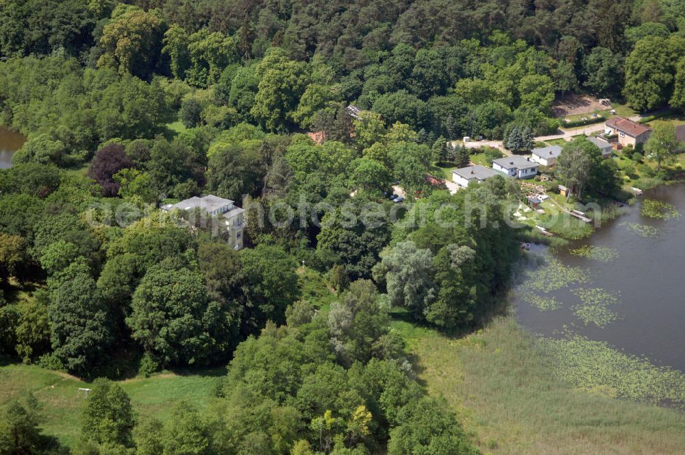 Dambeck from above - Blick auf den AWO SANO Familienferienpark in Dambeck am Müritz-Nationalpark. Anschrift: Dambeck 2 in 17237 Kratzeburg - Dambeck;