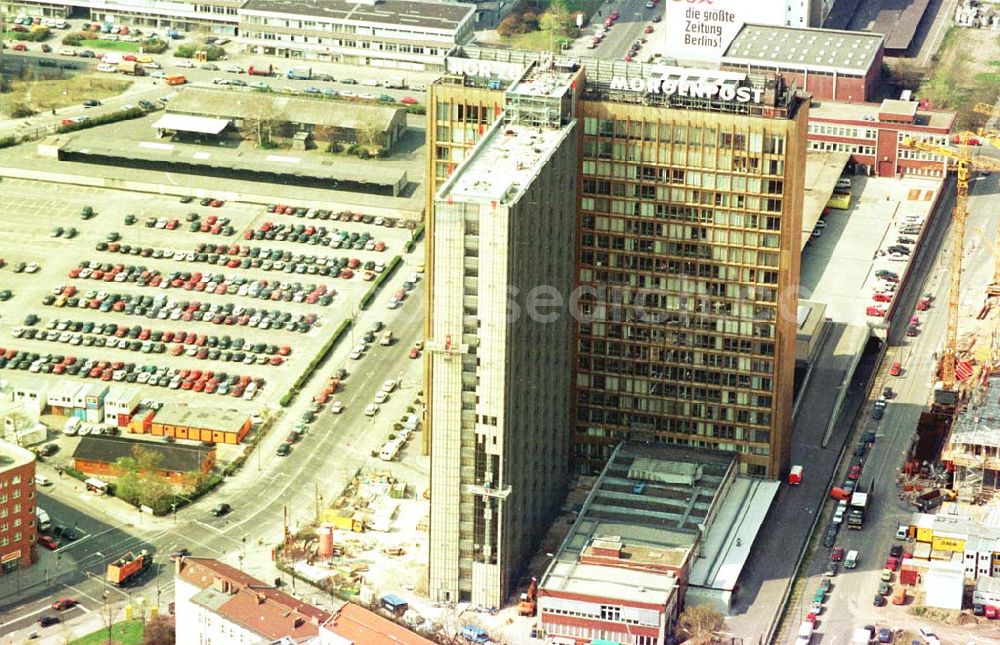 Aerial image Berlin- Kreuzberg - Axel- Springer- Verlag