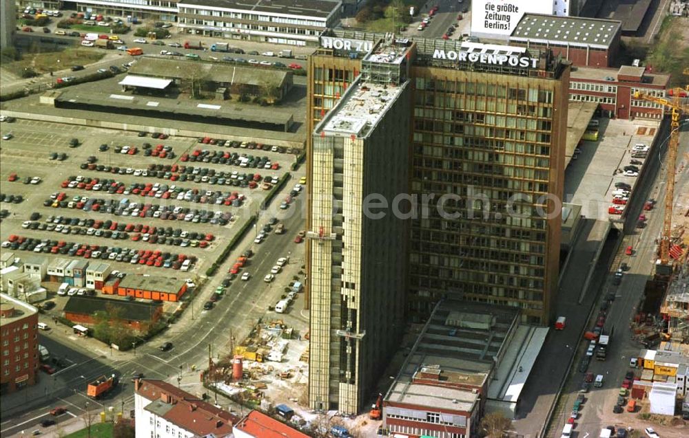 Aerial photograph Kreuzberg - 04.10.1993 Axel Springer Verlag Kreuzberg