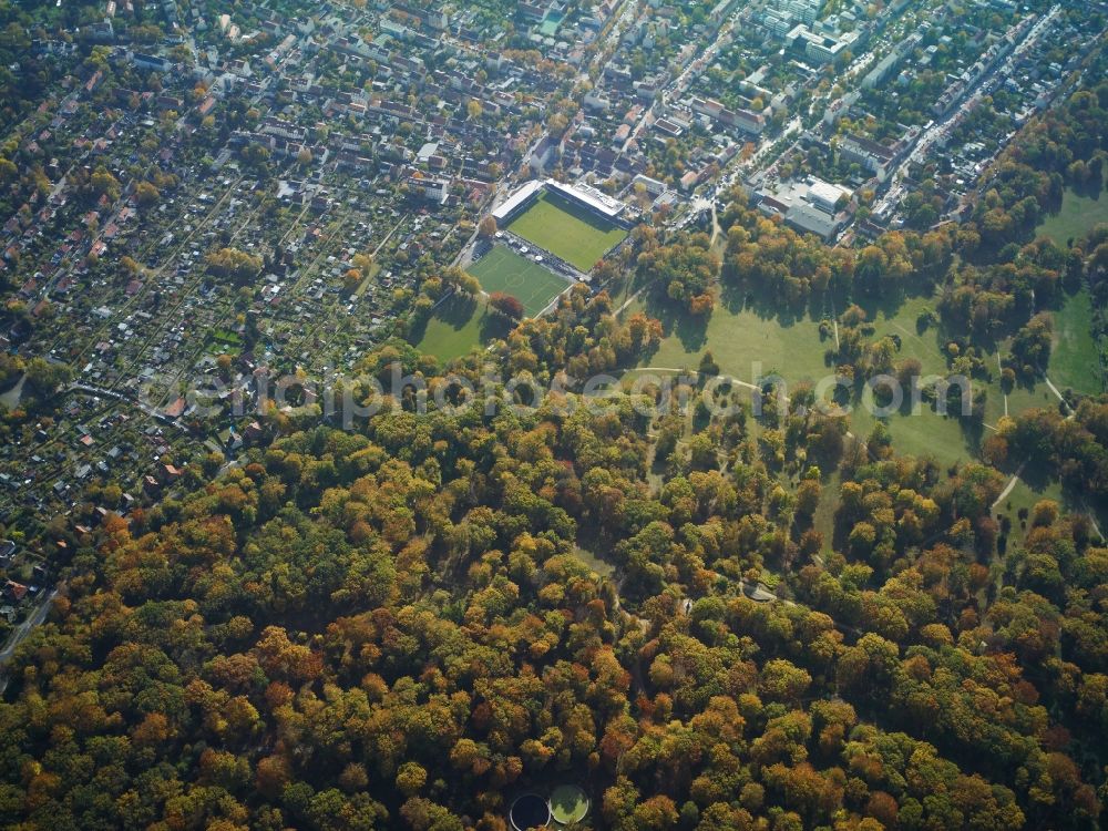 Potsdam from the bird's eye view: View of the district Babelsberg North in Potsdam in the state Brandenburg