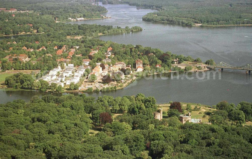 Potsdam - Park Babelsberg from the bird's eye view: Babelsberger Park