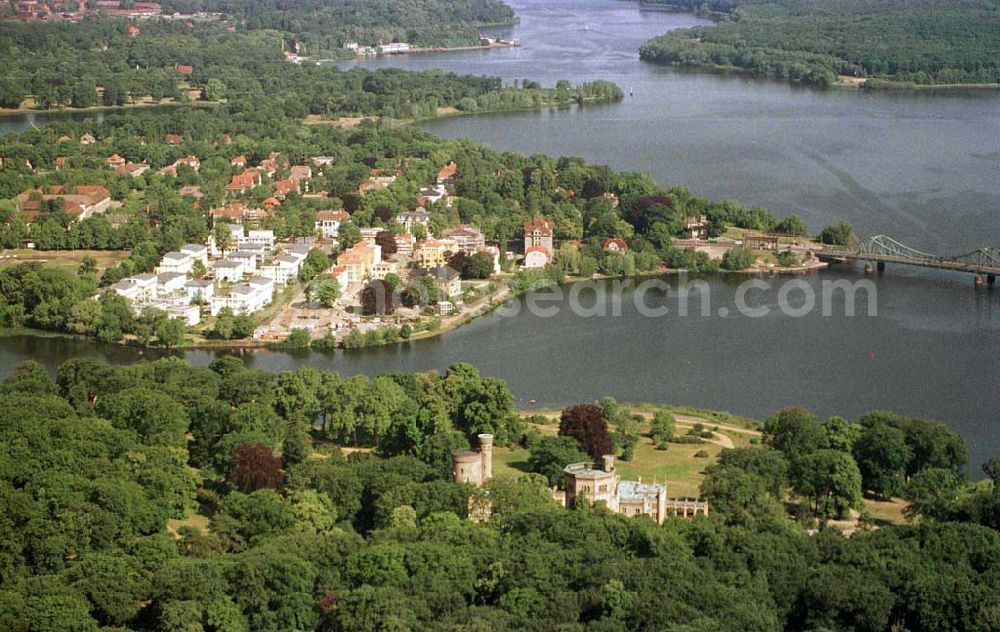 Aerial photograph Potsdam - Park Babelsberg - Babelsberger Park