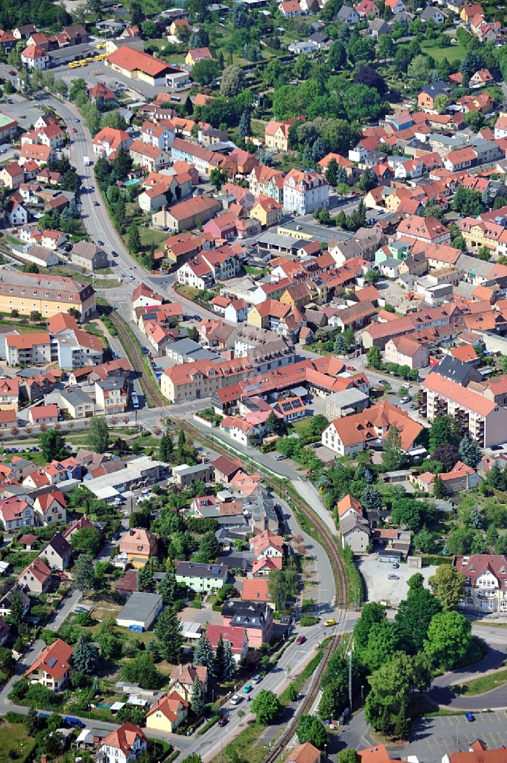 Aerial image Bad Berka - Partial city scape of Bad Berka in Thuringia