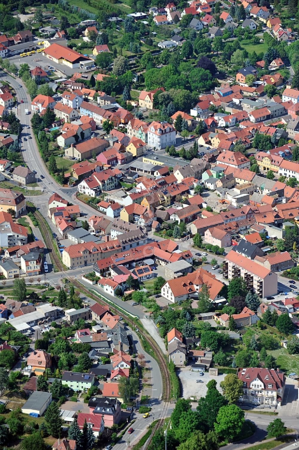 Aerial photograph Bad Berka - Partial city scape of Bad Berka in Thuringia