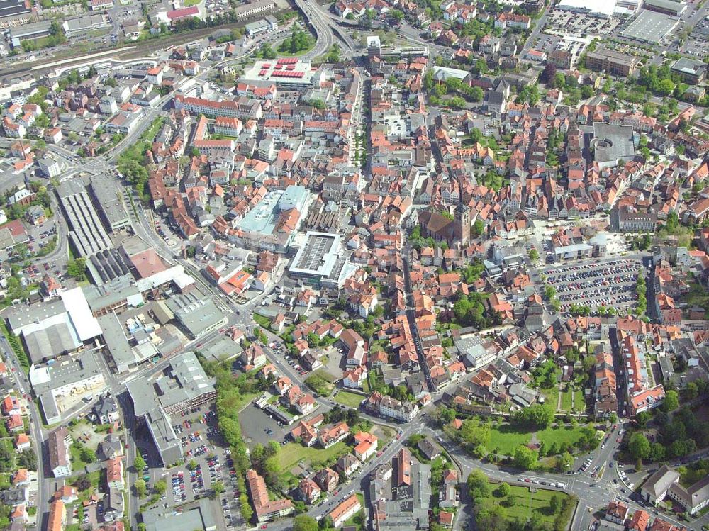 Aerial photograph Bad Frankenhausen - Blick auf Bad Frankenhausen in Thüringen. Der Landkreis Bad Frankenhausen hat 9233 Einwohner. Am bekanntesten in oder an Bad Frankenhausen ist der Kyffhäuser