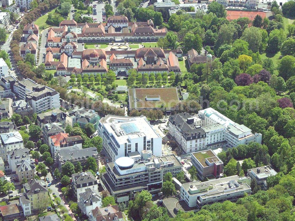 Aerial photograph Bad Nauheim - Blick auf das Hochwald Krankenhaus in Bad Nauheim. Hochwald Krankenhaus, Bad Nauheim Chaumontplatz 1 , 61231 Bad Nauheim Tel. 06032-702-0 , Fax 06032-702-440