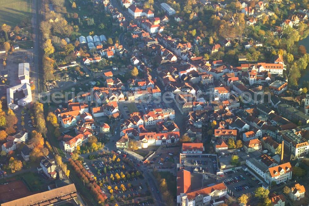 Aerial image Bad Salzungen - ; Bad Salzungen liegt im lieblichen Tal der Werra, zwischen den grünen Südhängen des Thüringer Waldes und den eindrucksvollen Bergen der Rhön. Sie ist eine Kur- und Kreisstadt u.a. mit dem Kurhaus Bad Salzungen und dem Haus Hufeland am Burgsee.