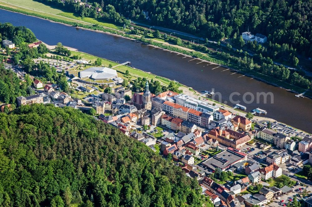 Aerial image Bad Schandau - Bad Schandau in Saxon Switzerland in Saxony