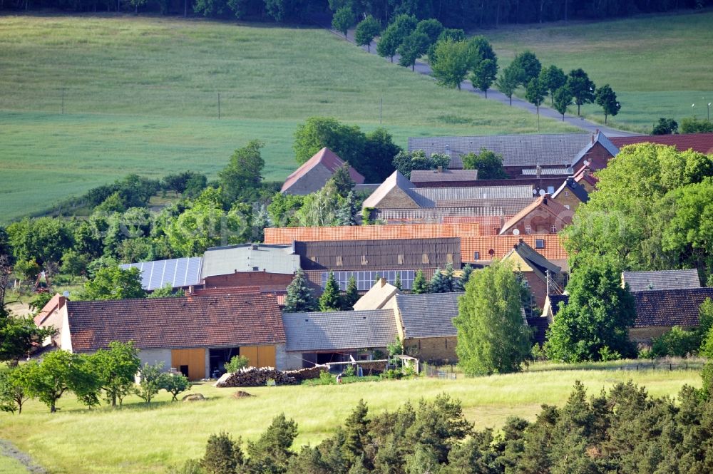 Bad Schmiedeberg OT Österitz from above - Village scape of Oesteritz in the state Saxony-Anhalt