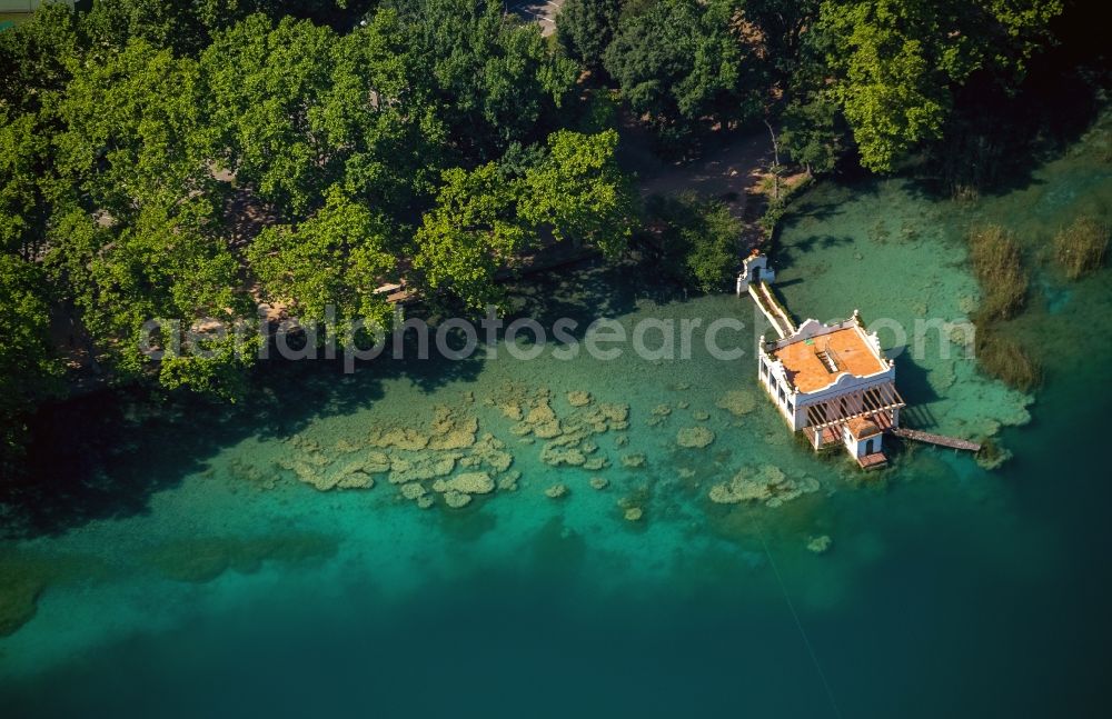 Aerial photograph Banyoles - View of a bath house in Banyoles in the Province of Girona in Spain