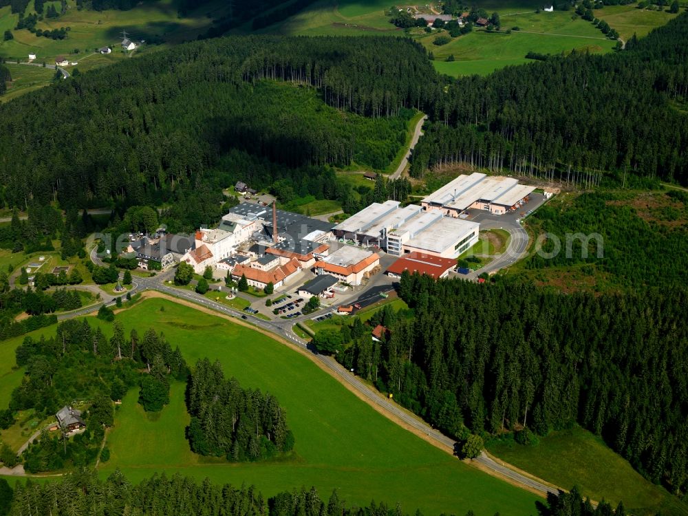 Aerial image Grafenhausen - Baden State Rothaus AG, a brewery based in Rothaus, a district of Grafenhausen middle of the Black Forest in Baden-Wuerttemberg