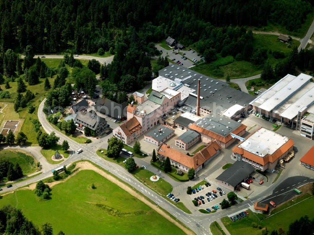 Grafenhausen from above - Baden State Rothaus AG, a brewery based in Rothaus, a district of Grafenhausen middle of the Black Forest in Baden-Wuerttemberg