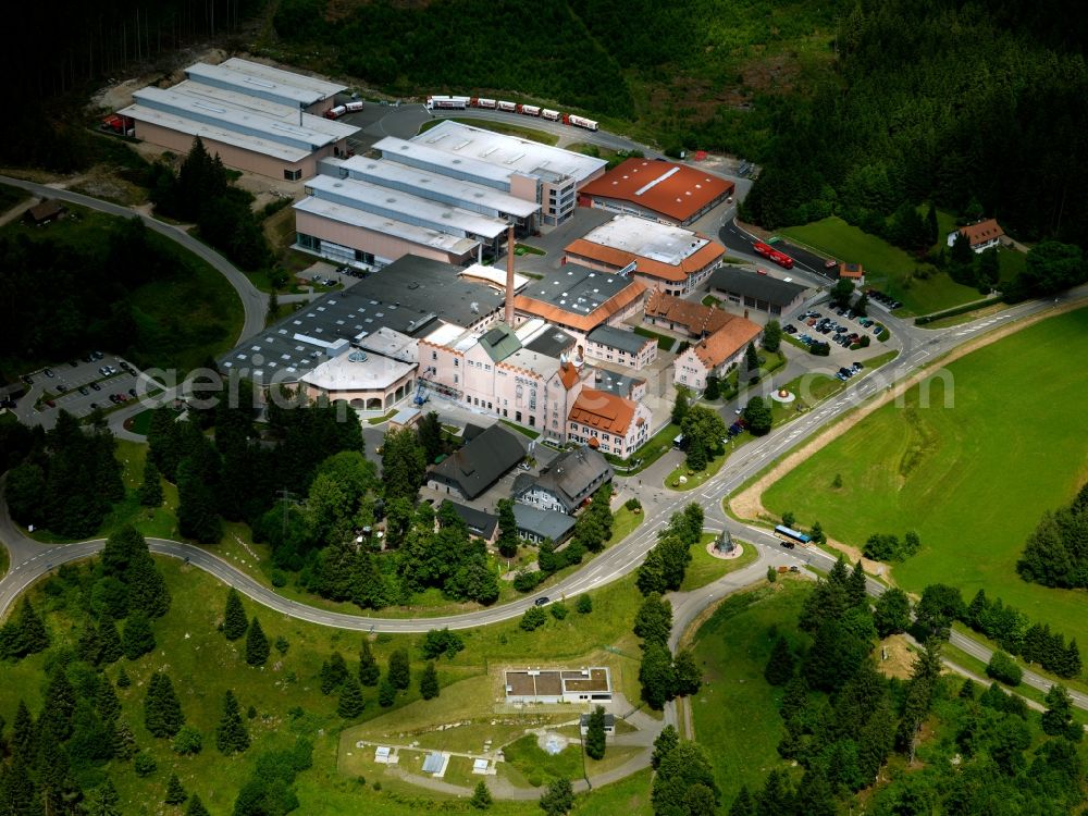 Aerial image Grafenhausen - Baden State Rothaus AG, a brewery based in Rothaus, a district of Grafenhausen middle of the Black Forest in Baden-Wuerttemberg