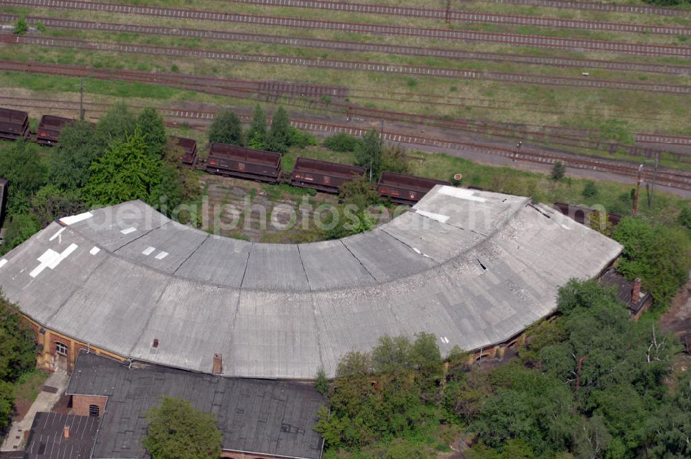 Aerial photograph Oebisfelde - View of the railway and marshalling yard Oebisfelde in Saxony-Anhalt. The station was one former East German border crossing for trains