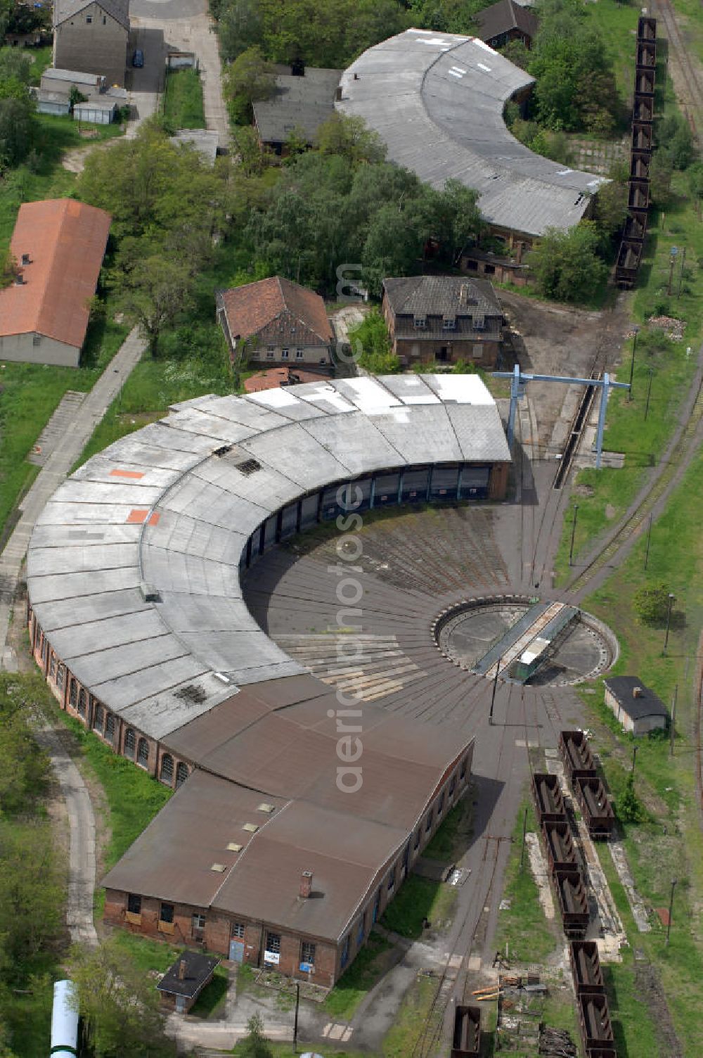 Aerial photograph Oebisfelde - View of the railway and marshalling yard Oebisfelde in Saxony-Anhalt. The station was one former East German border crossing for trains