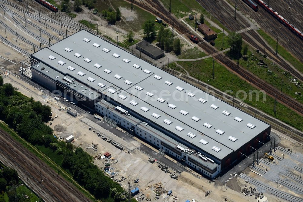 München from above - Railway depot and repair shop for maintenance and repair of trains of passenger transport of the series in the district Aubing-Lochhausen-Langwied in Munich in the state Bavaria, Germany