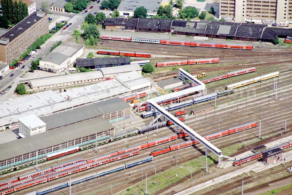 Berlin / Lichtenberg from above - Bahnbetriebswerk Berlin - Lichtenberg