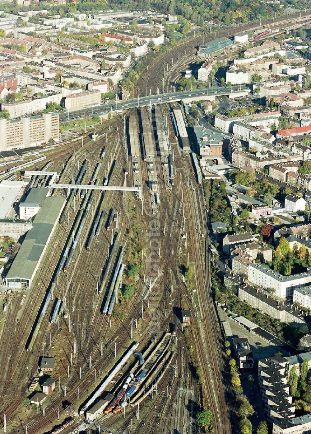 Berlin - Lichtenberg from the bird's eye view: Bahnhof Berlin - Lichtenberg