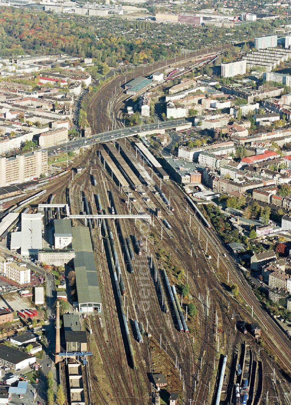 Aerial image Berlin - Lichtenberg - Bahnhof Berlin - Lichtenberg