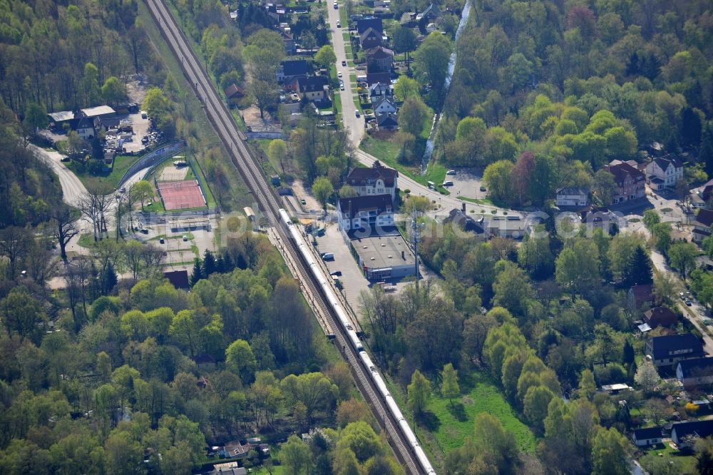 Aerial photograph Falkensee Ortsteil Finkenkrug - Train Station Finkenkrug, a regional station in Falkensee in Brandenburg