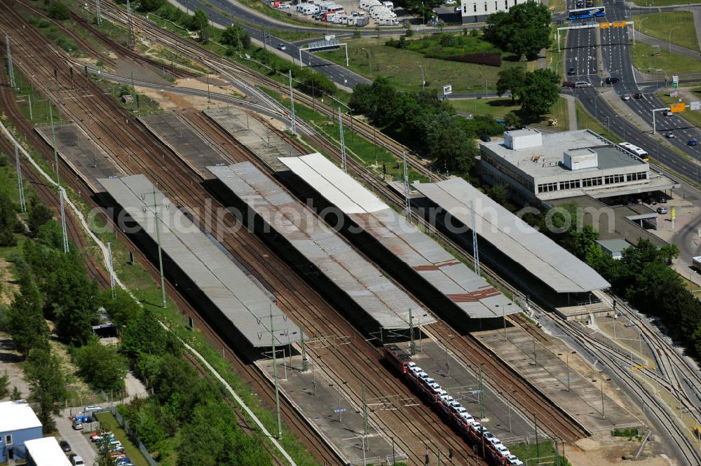 Aerial photograph Schönefeld - Bahnhof Flughafen Berlin-Schönefeld / Bandenburg. Rail station Schoenfeld Airport / Brandenburg.