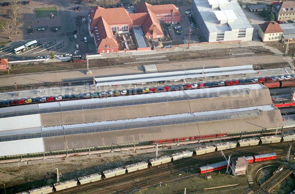 Frankfurt-Oder from above - 18.12.2003 Bahnhof, Frankfurt-Oder.