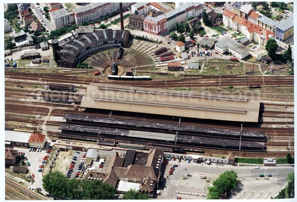 Aerial photograph Frankfurt / Oder - Bahnhof Frankfurt / Oder.