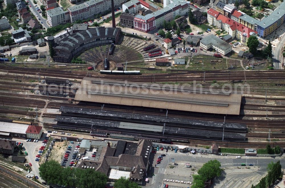 Aerial photograph Frankfurt Oder - View of the station in Frankfurt Oder in the state of Brandenburg