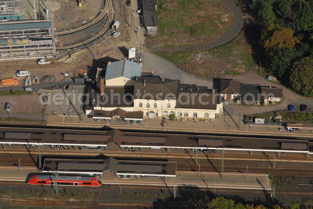 Gotha from above - Blick auf den Bahnhof Gotha