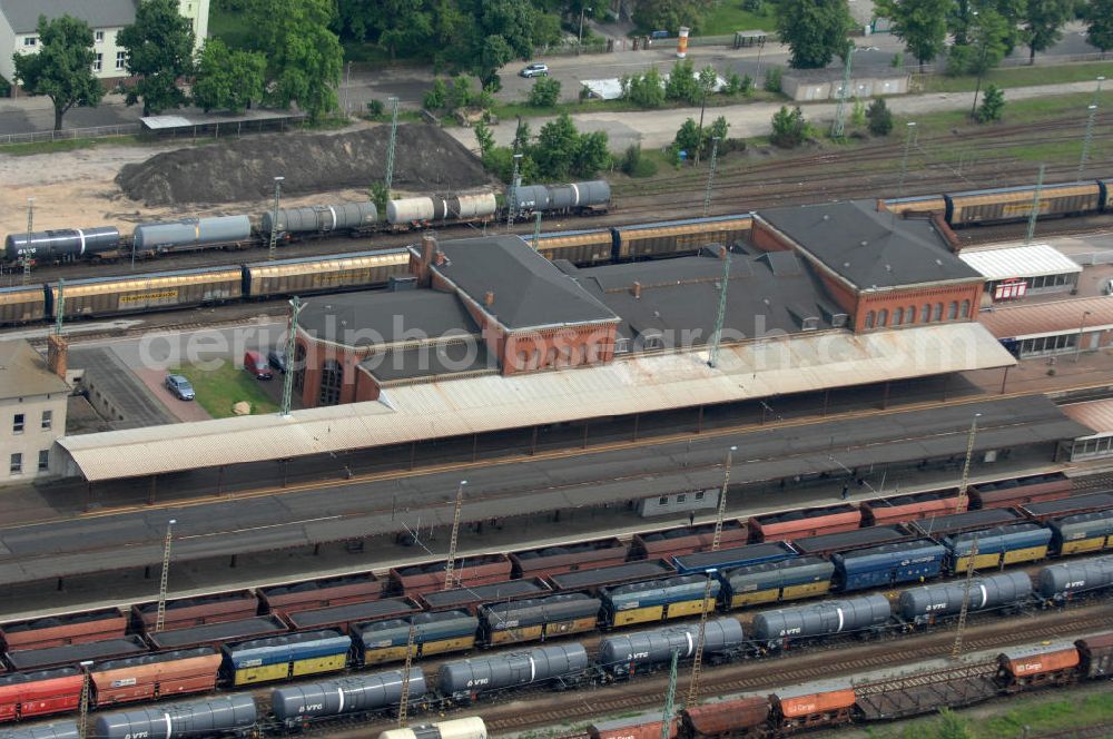 Aerial photograph Guben - The station Guben is a interchange station and is situated i the northwest of the inner-city