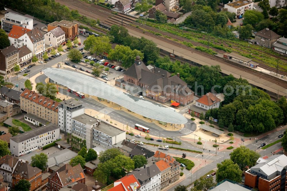 Aerial photograph Herne - View the station herne in the state of North Rhine-Westphalia