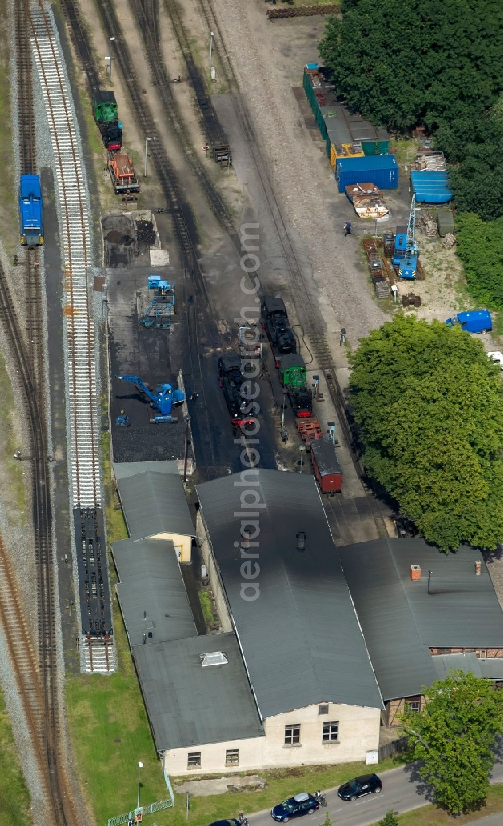 Putbus from the bird's eye view: View of the station Putbus on the island Ruegen in Mecklenburg-West Pomerania