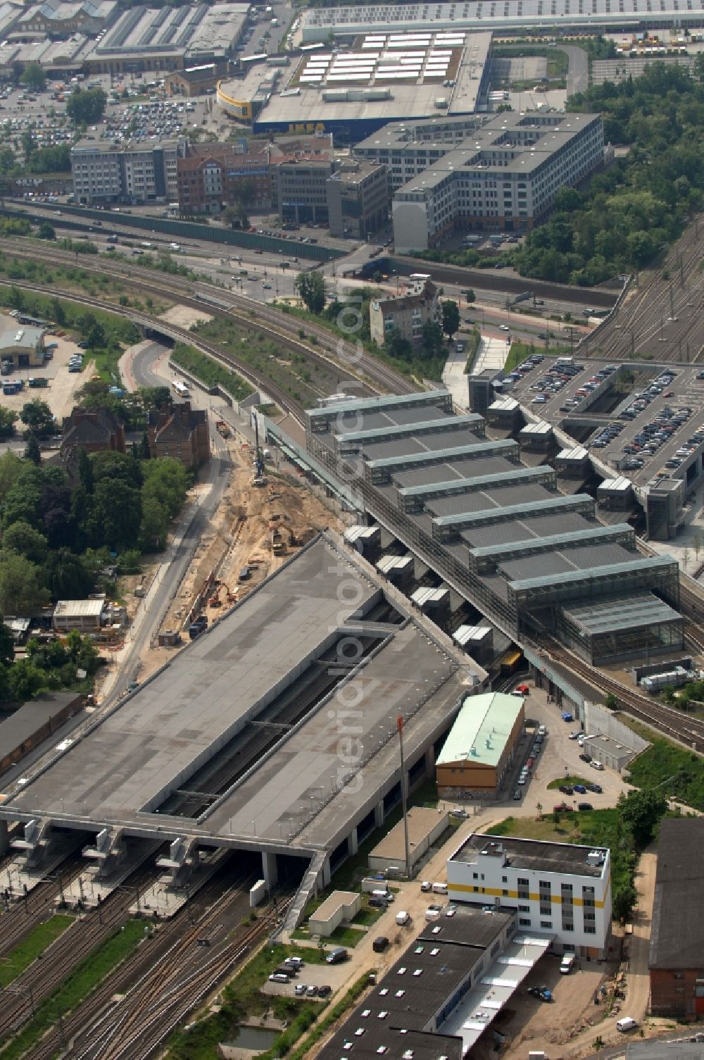 Berlin from above - View of the railway station Südkreuz