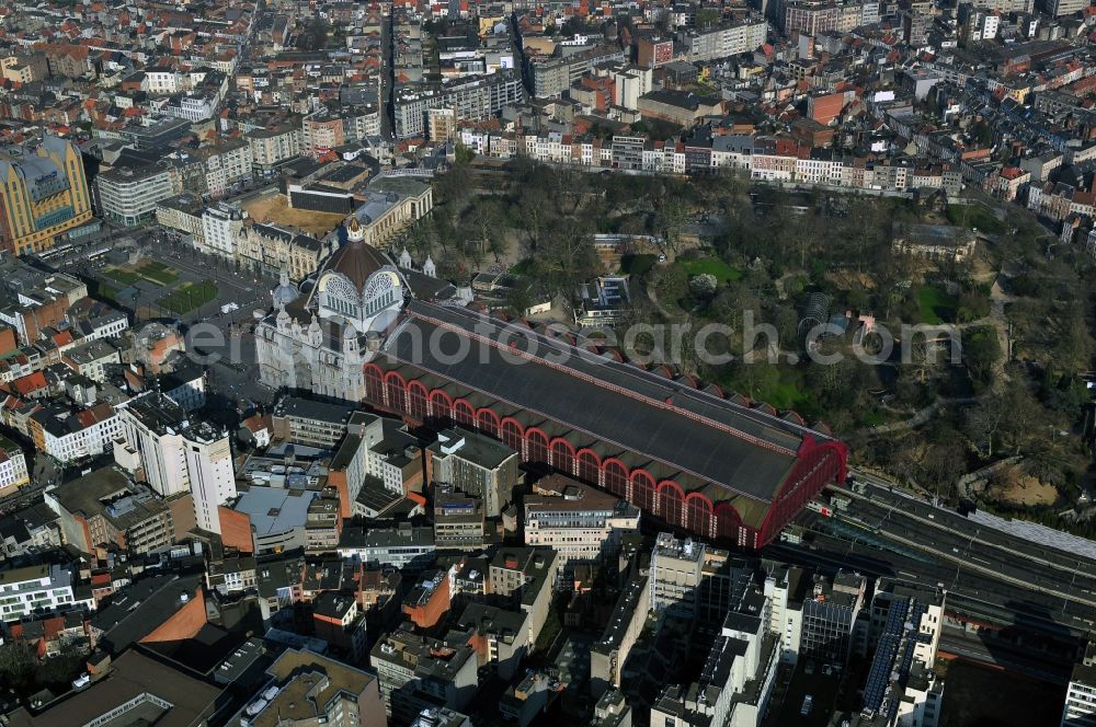 Antwerpen from the bird's eye view: Station Antwerpen-Centraal the center of the city of Antwerp in Belgium