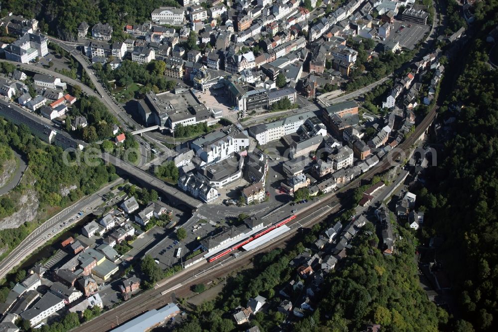 Aerial image Idar-Oberstein Rheinland-Pfalz, - Local view of Idar-Oberstein in the state of rhineland-palatinate