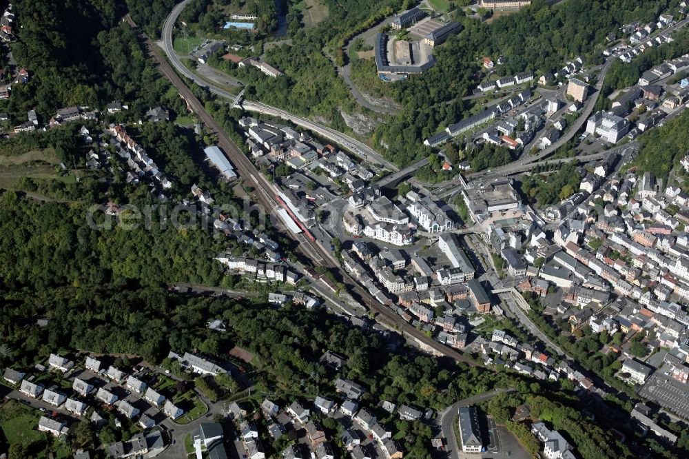 Idar-Oberstein Rheinland-Pfalz, from above - Local view of Idar-Oberstein in the state of rhineland-palatinate