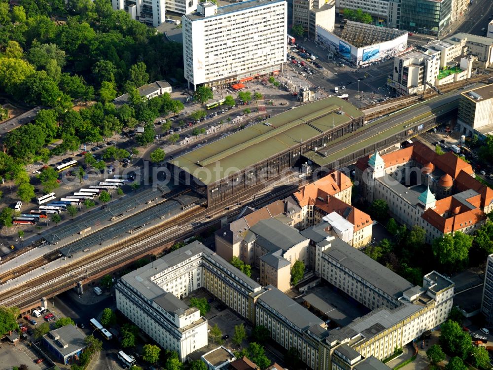 Berlin from above - Train station Zoo Berlin in Berlin Charlottenburg