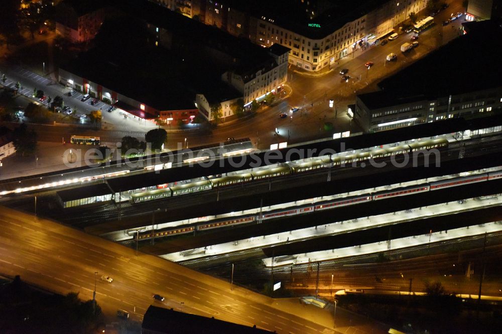 Aerial photograph Berlin - Station building and track systems of the S-Bahn station Berlin - Lichtenberg in the district Lichtenberg in Berlin, Germany