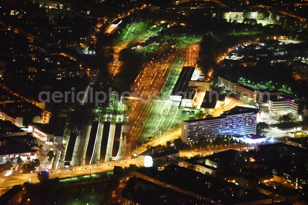 Aerial photograph Berlin - Station building and track systems of the S-Bahn station Berlin - Lichtenberg in the district Lichtenberg in Berlin, Germany