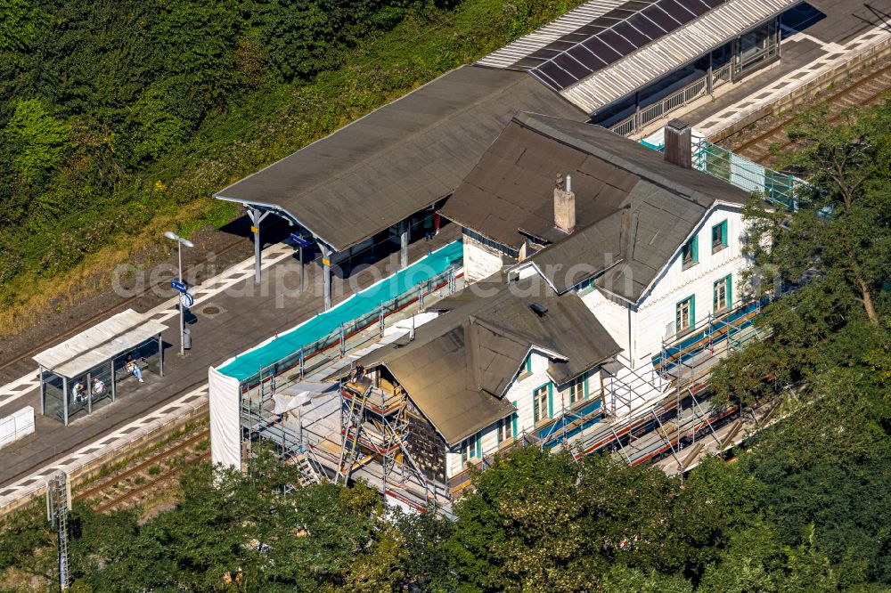 Aerial image Ennepetal - Station building and track systems of the S-Bahn station Ennepetal (Gevelsberg) in Ennepetal in the state North Rhine-Westphalia, Germany