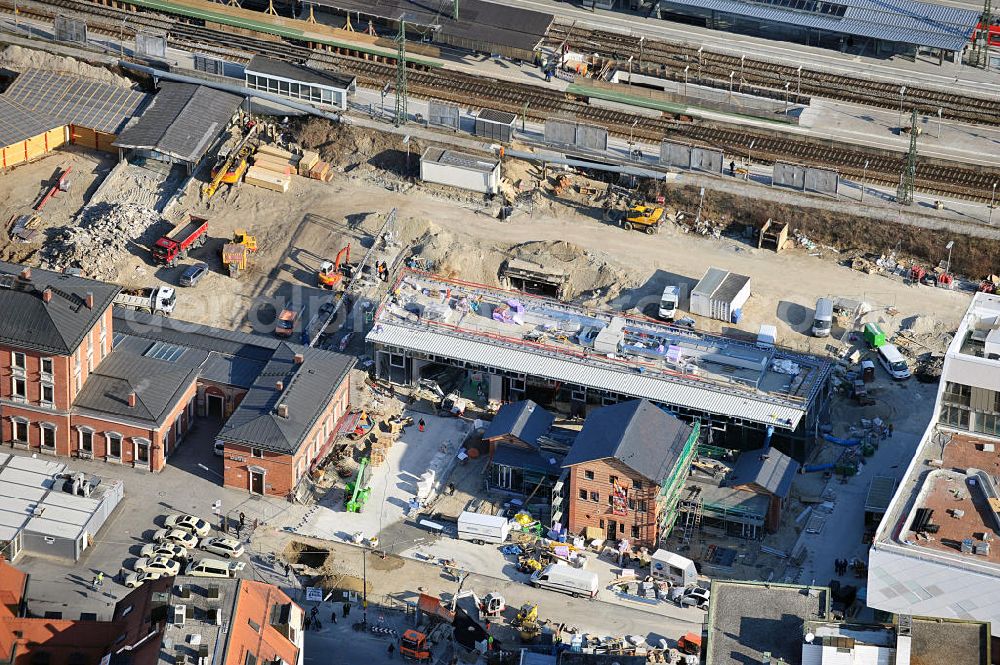 Aerial photograph München - View of the construction site at Munich - Pasing station