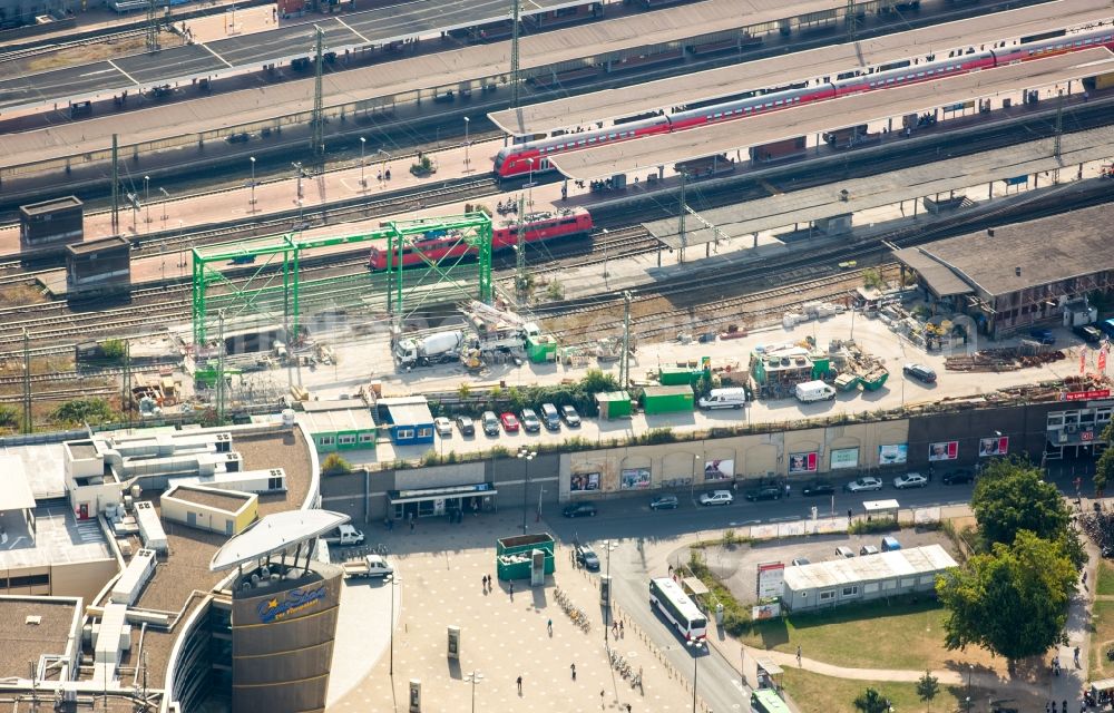 Aerial photograph Dortmund - Station District at the main station in Dortmund in North Rhine-Westphalia