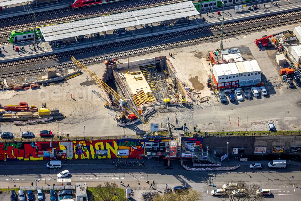 Aerial image Dortmund - Station District at the main station in Dortmund in North Rhine-Westphalia