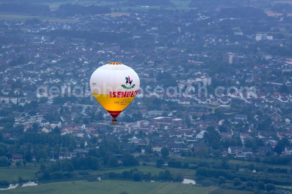 Aerial photograph Hamm - Balloon ride on the outskirts of Hamm in North Rhine-Westphalia