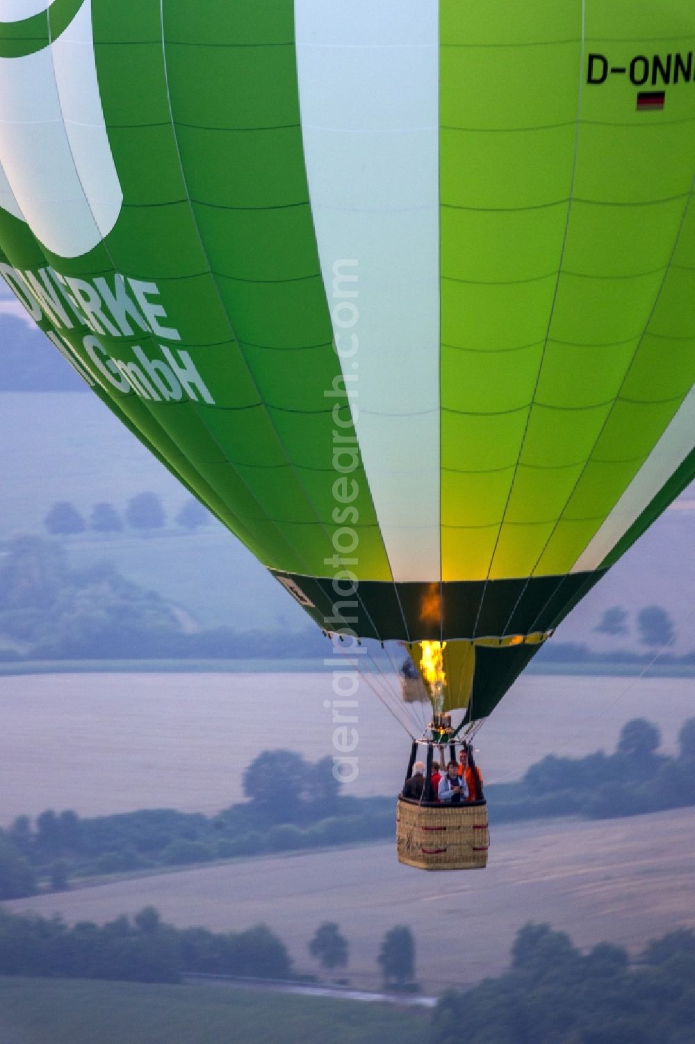 Hamm from above - Balloon ride on the outskirts of Hamm in North Rhine-Westphalia