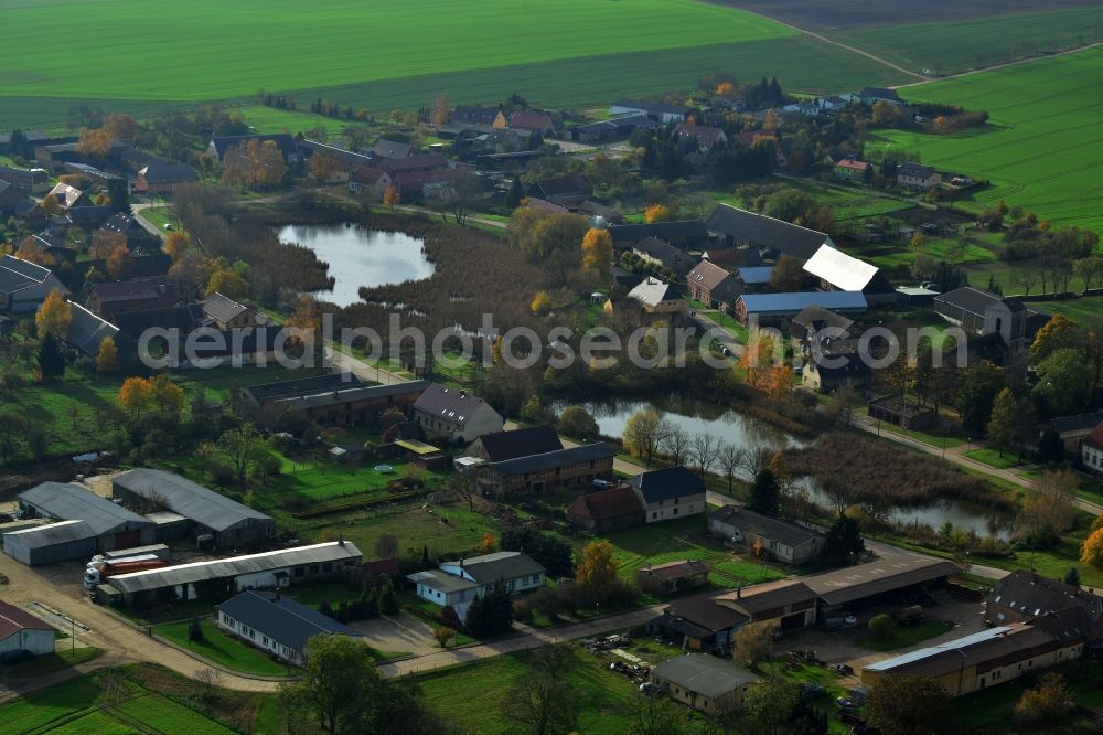 Aerial photograph Uckerland Bandelow - View of the istrict Bandelow in the town Uckerland in the state Brandenburg