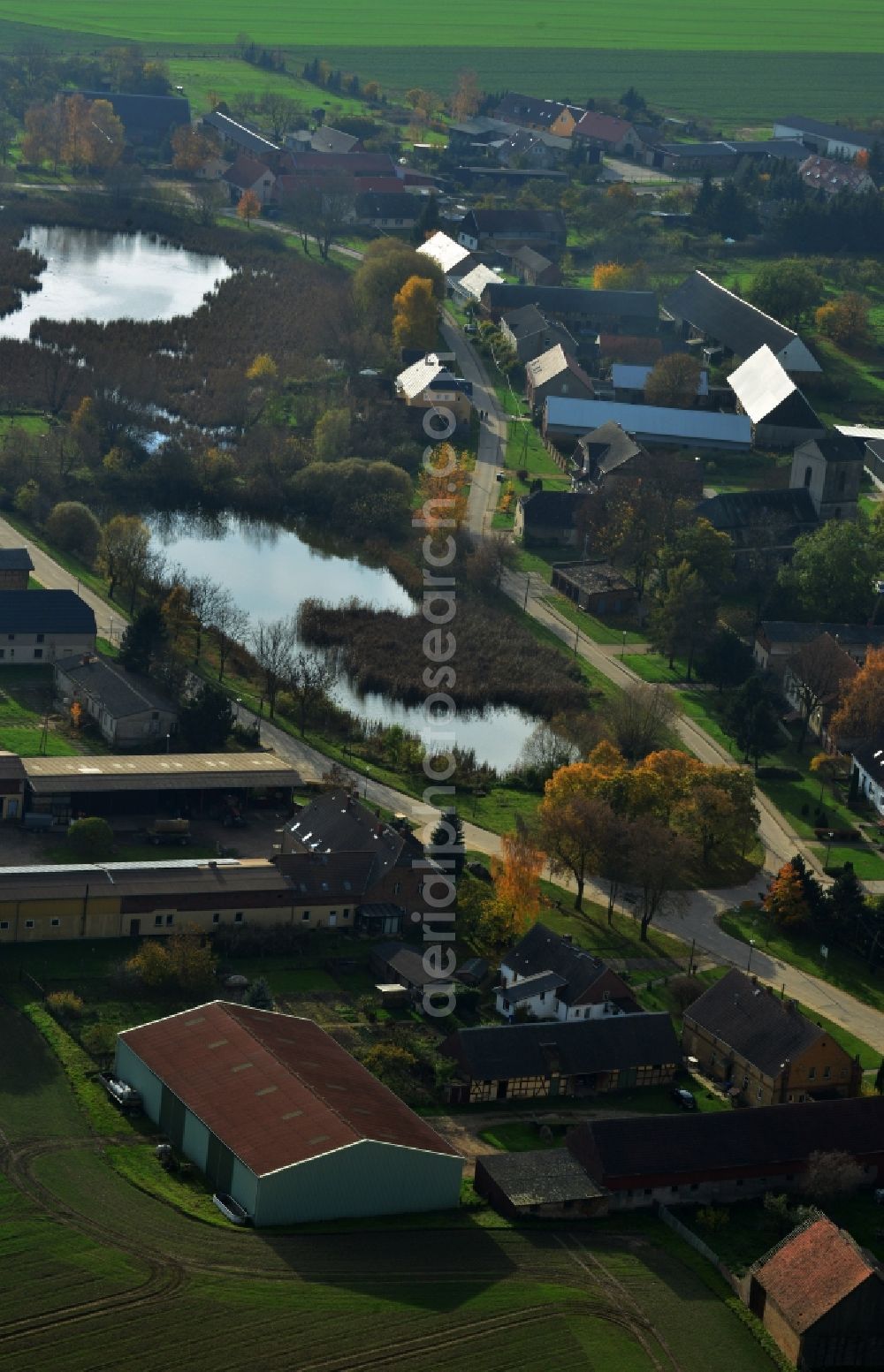 Uckerland Bandelow from above - View of the istrict Bandelow in the town Uckerland in the state Brandenburg