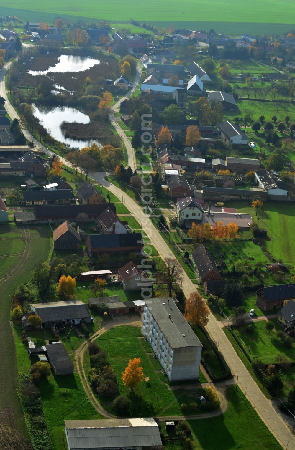 Uckerland Bandelow from the bird's eye view: View of the istrict Bandelow in the town Uckerland in the state Brandenburg